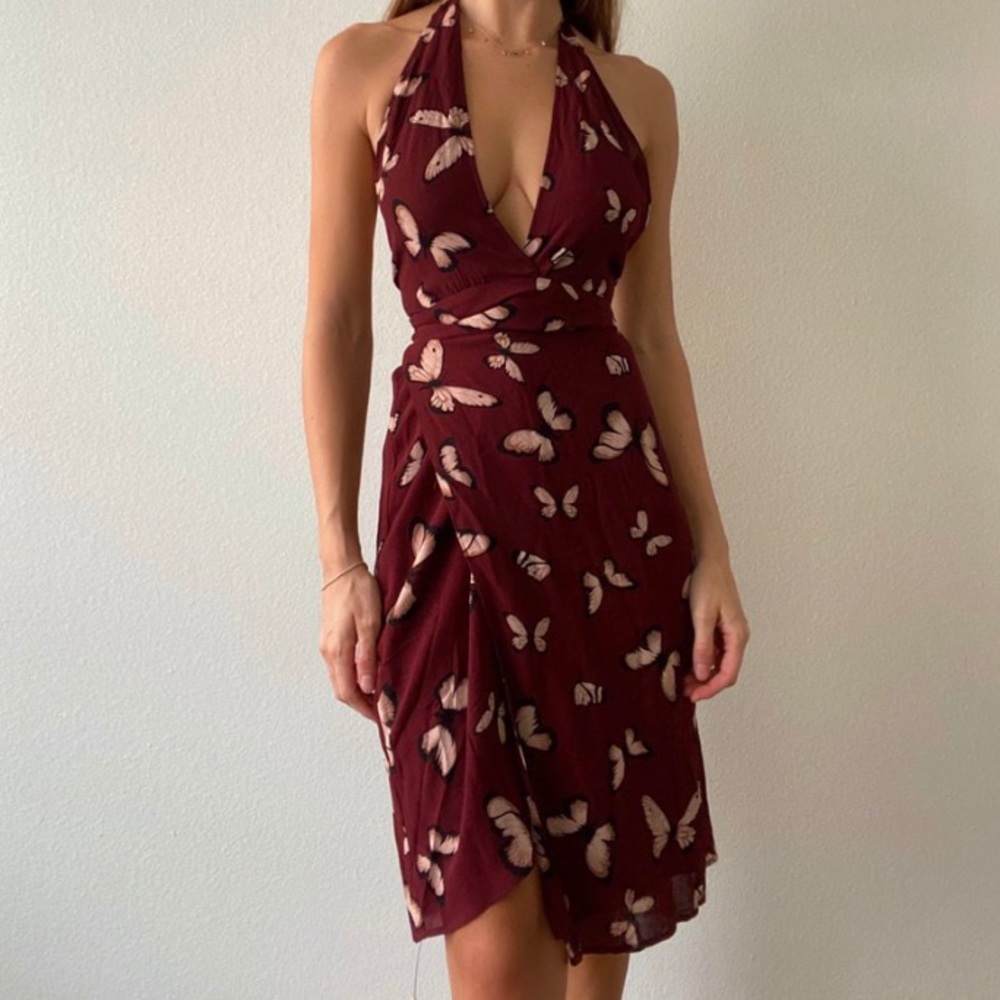 Reformation halter neck dress